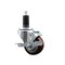 Service Caster 3'' SS Maroon Poly Swivel 1-1/4'' Expanding Stem Caster with Brake SCC-SSEX20S314-PPUB-MRN-TLB-114 - alternate 1